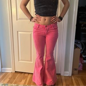 bdg pacsun low waisted extreme flair corduroy jeans